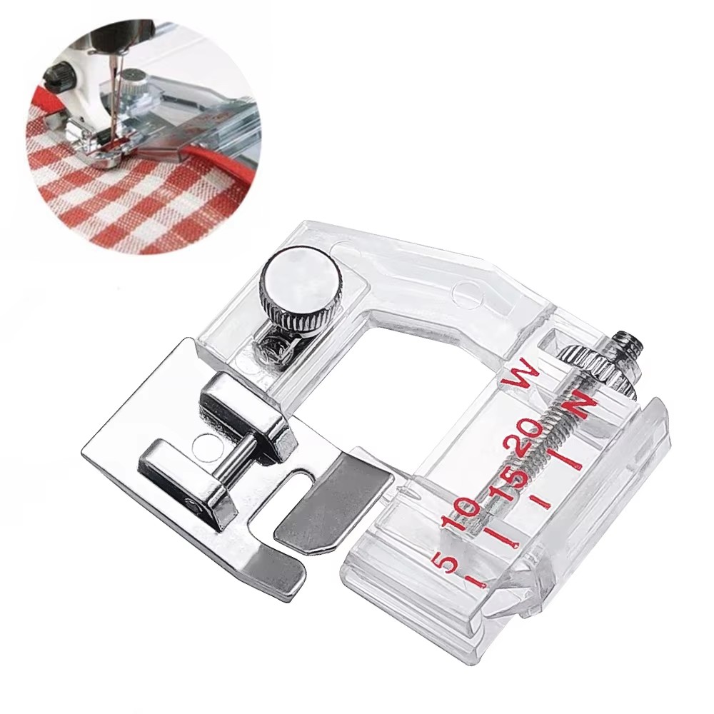 Twin Needle Stretch - Adjustable Bias Tape Binding Foot Snap