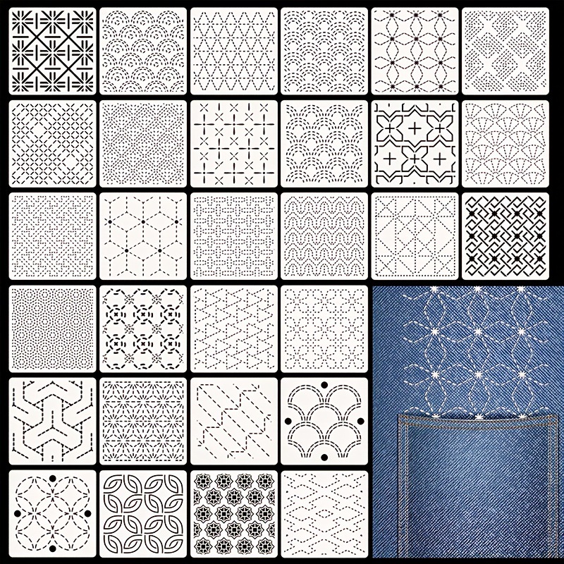 Sewing Expert - 30Pcs Embroidery Templates DIY Embroidery Patterns