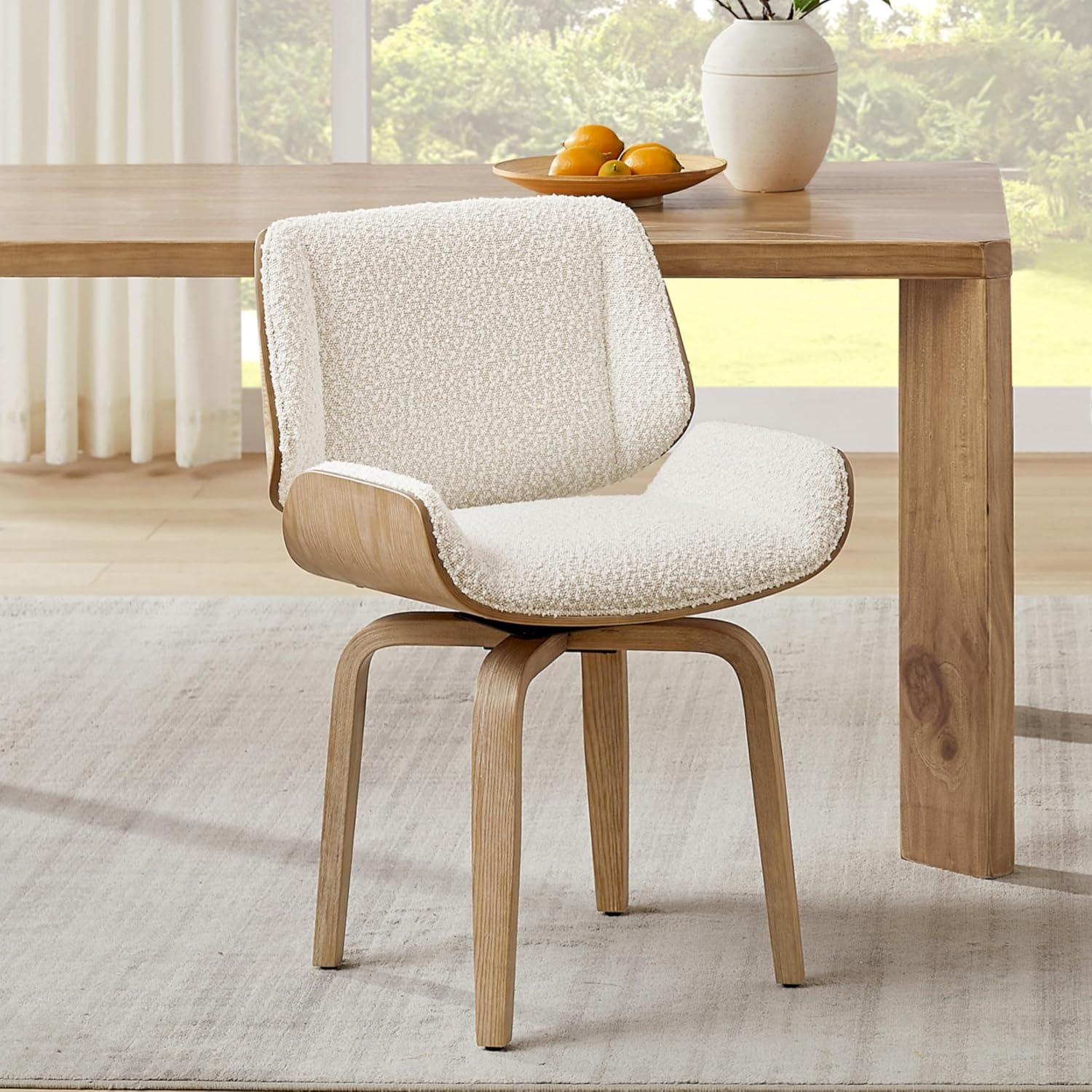 Century Textile & Sewing Supply Photos - Swivel Dining Chair, Fabric Upholstered Dining