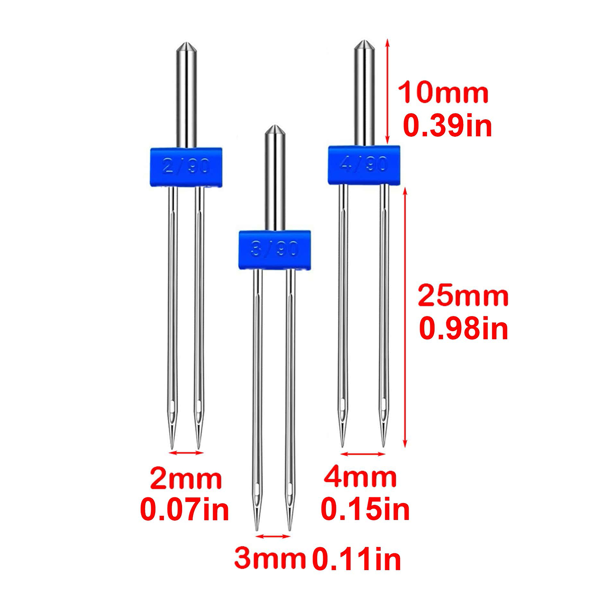 3 Size Twin Needles for Sewing - Twin Needle Stretch review and price