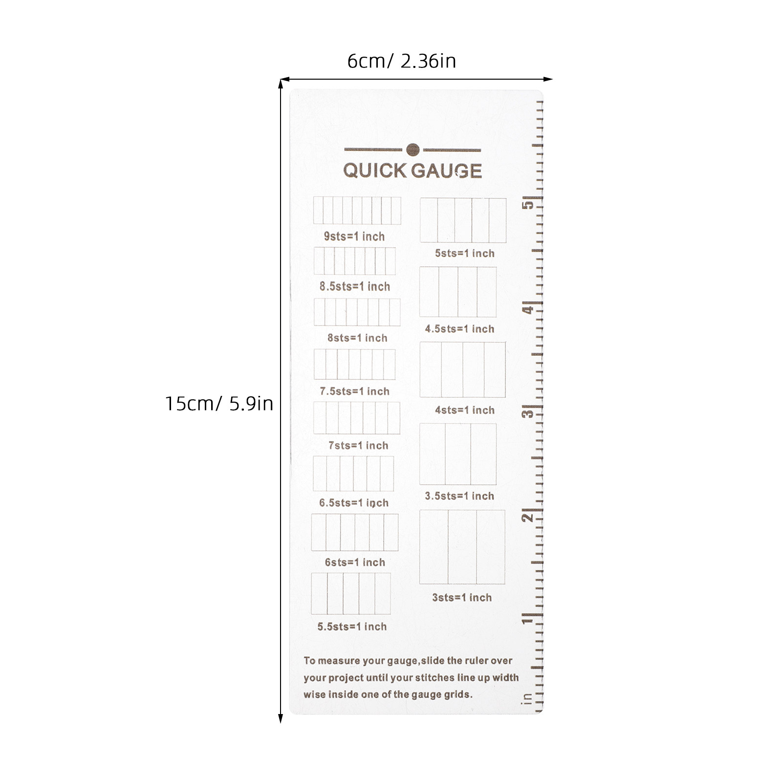 2Pcs Knitting Gauge Ruler Acry - Sewing Knit review and price