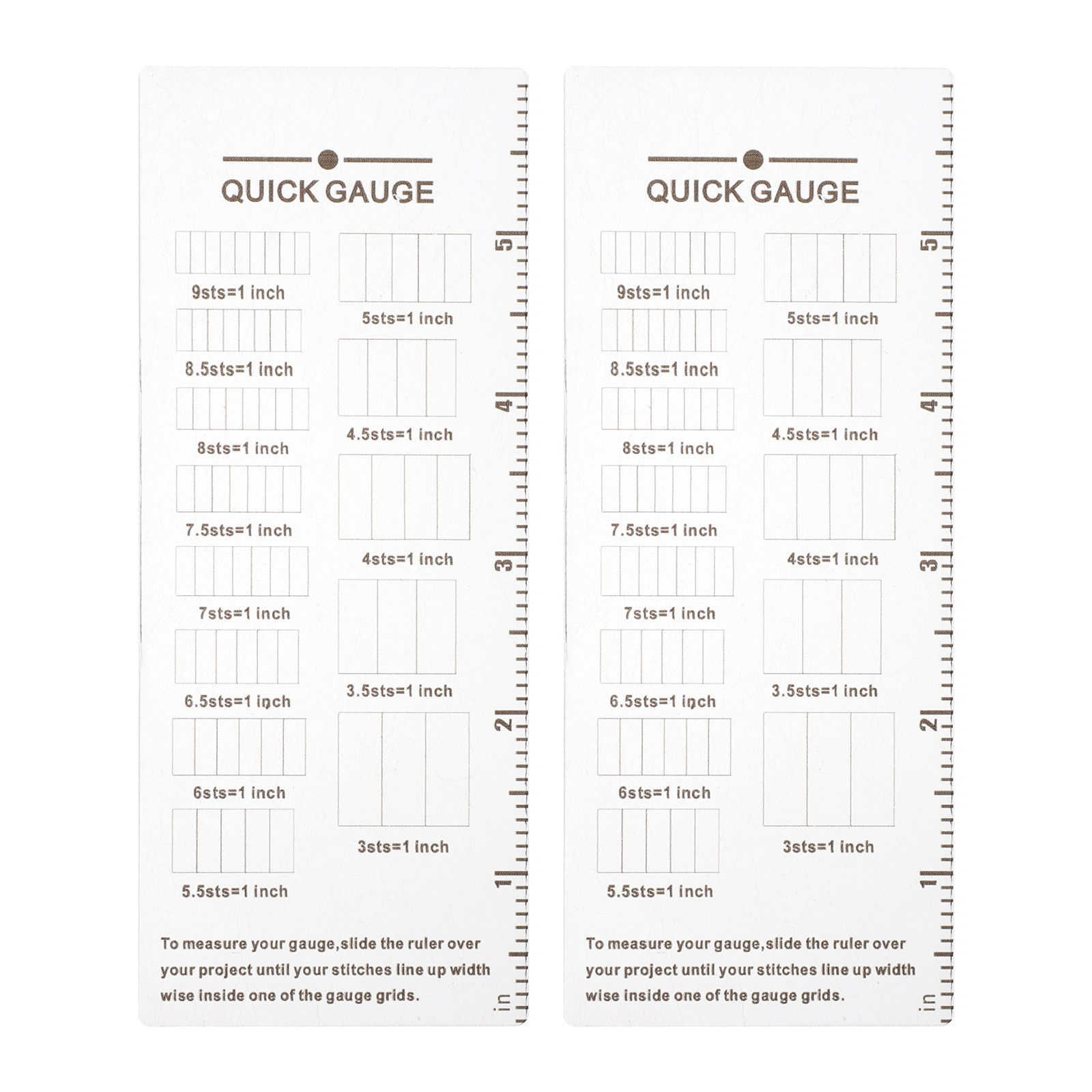 2Pcs Knitting Gauge Ruler Acry - Sewing Knit review and price