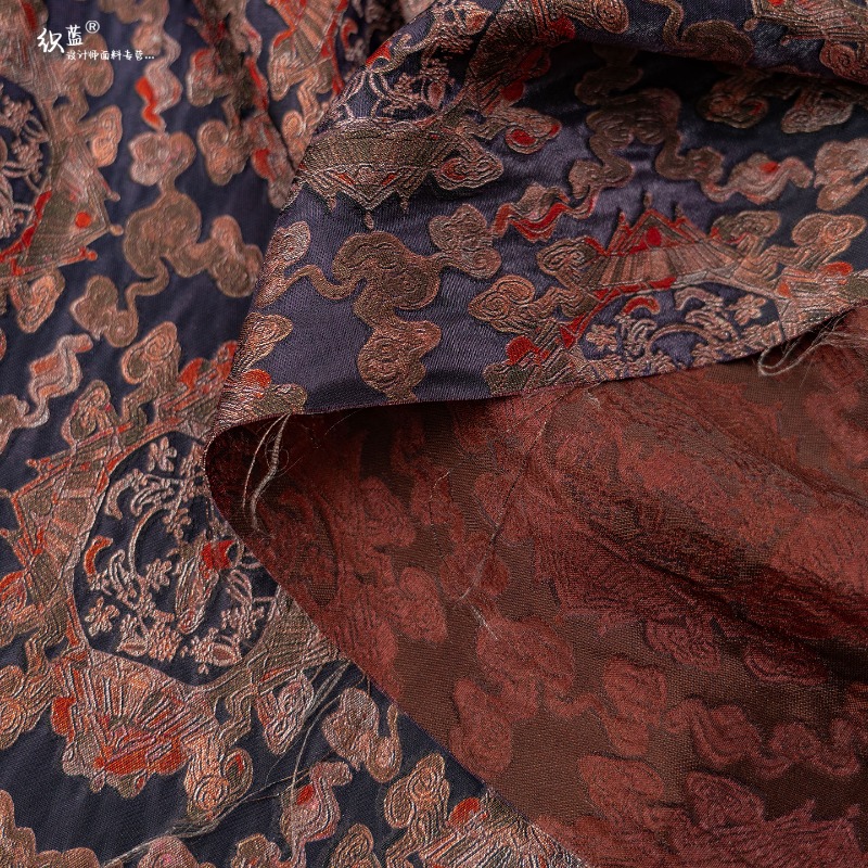Purple Red Rayon Floral Jacqua - Sewing Fabric review and price