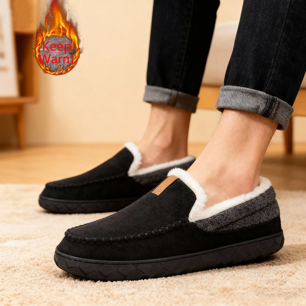 Men's Slippers Home Sewing Plu - Sewing Fleece review and price