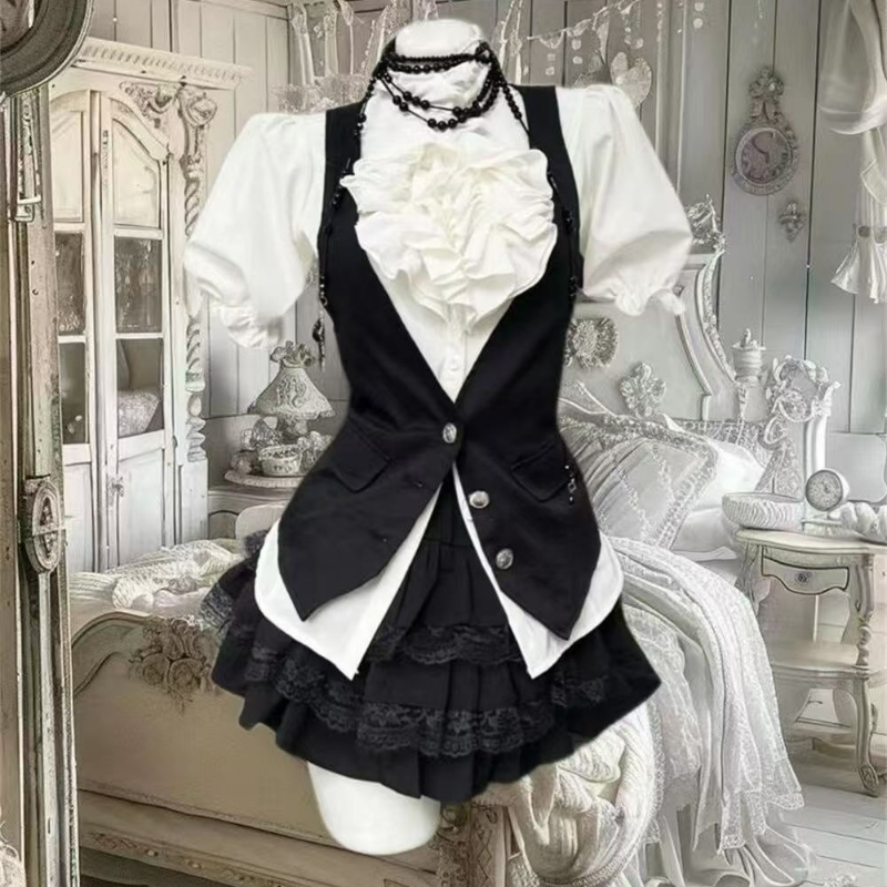 Y2k Aesthetic Lolita Style Swe - Sewing Vest review and price