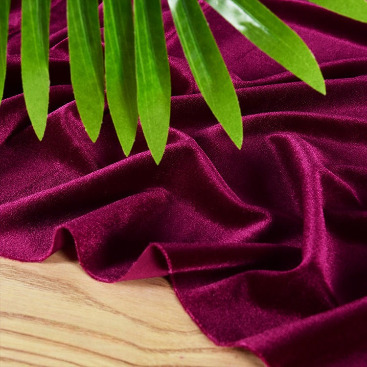 Solid color soft four sided el - Sewing Velvet Fabric review and price