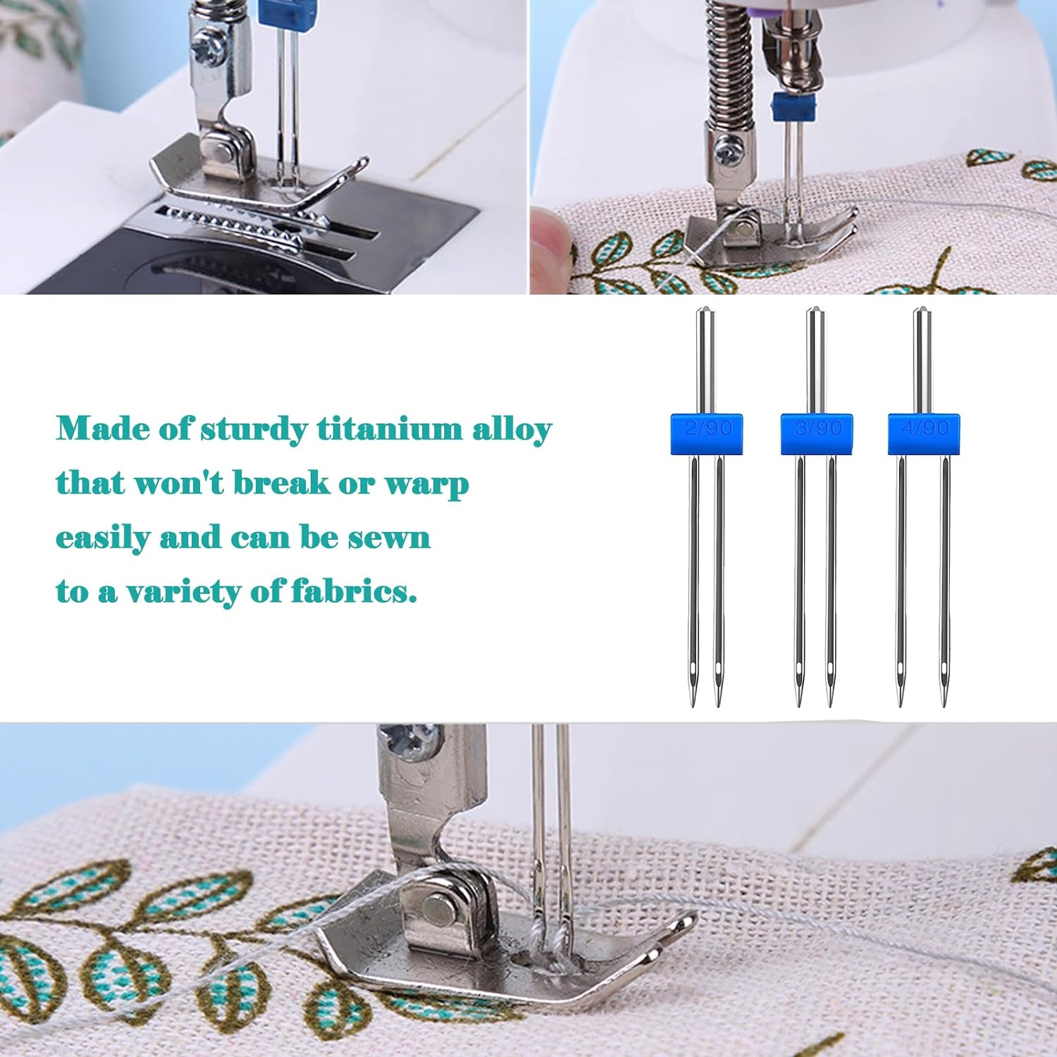 9PCS Sewing Machine Needles Do - Twin Needle Stretch review and price