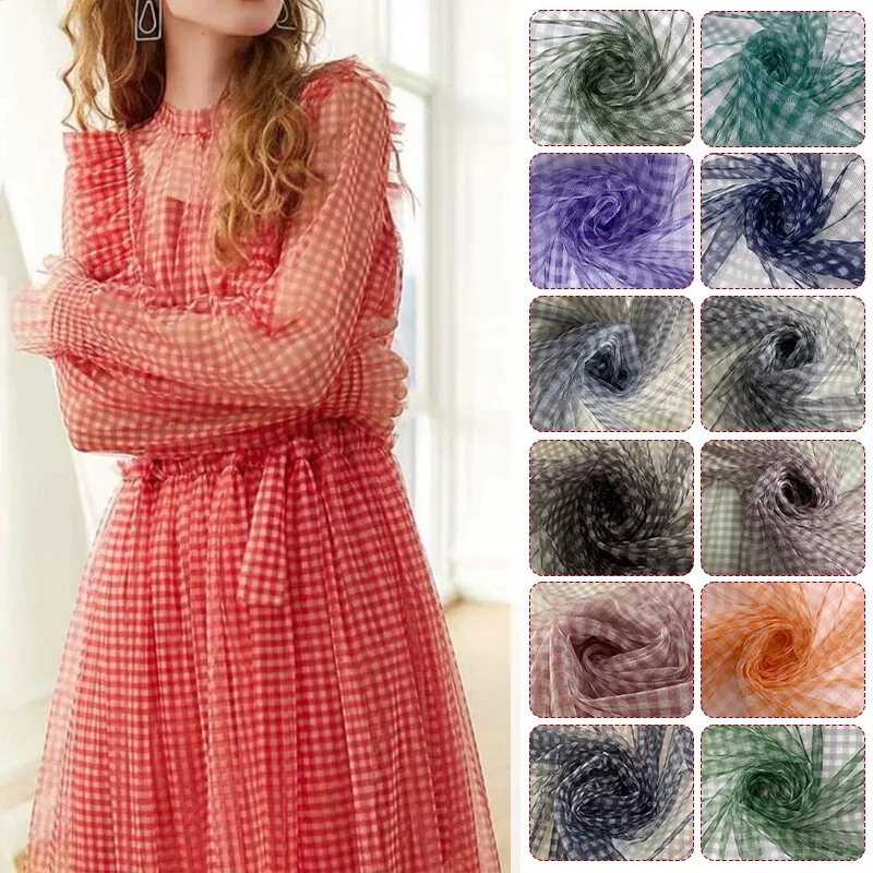90x150cm Check Mesh Fabric Tra - Sewing Batik Fabric review and price