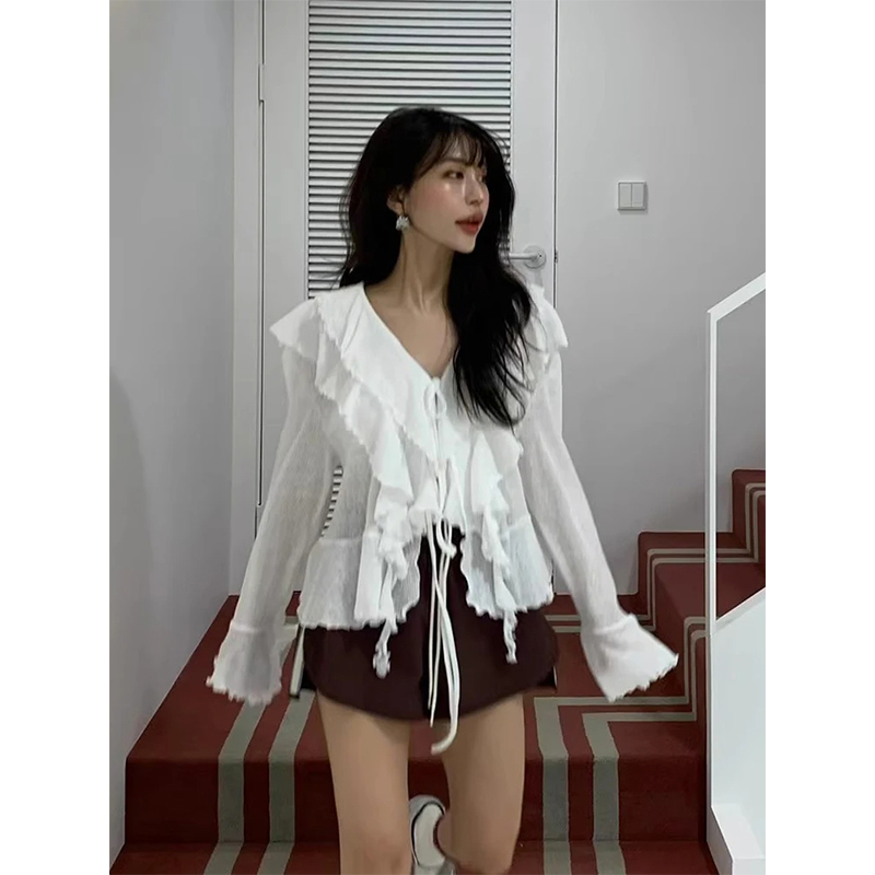 MEXZT Cropped White Shirts Wom - Sewing V review and price