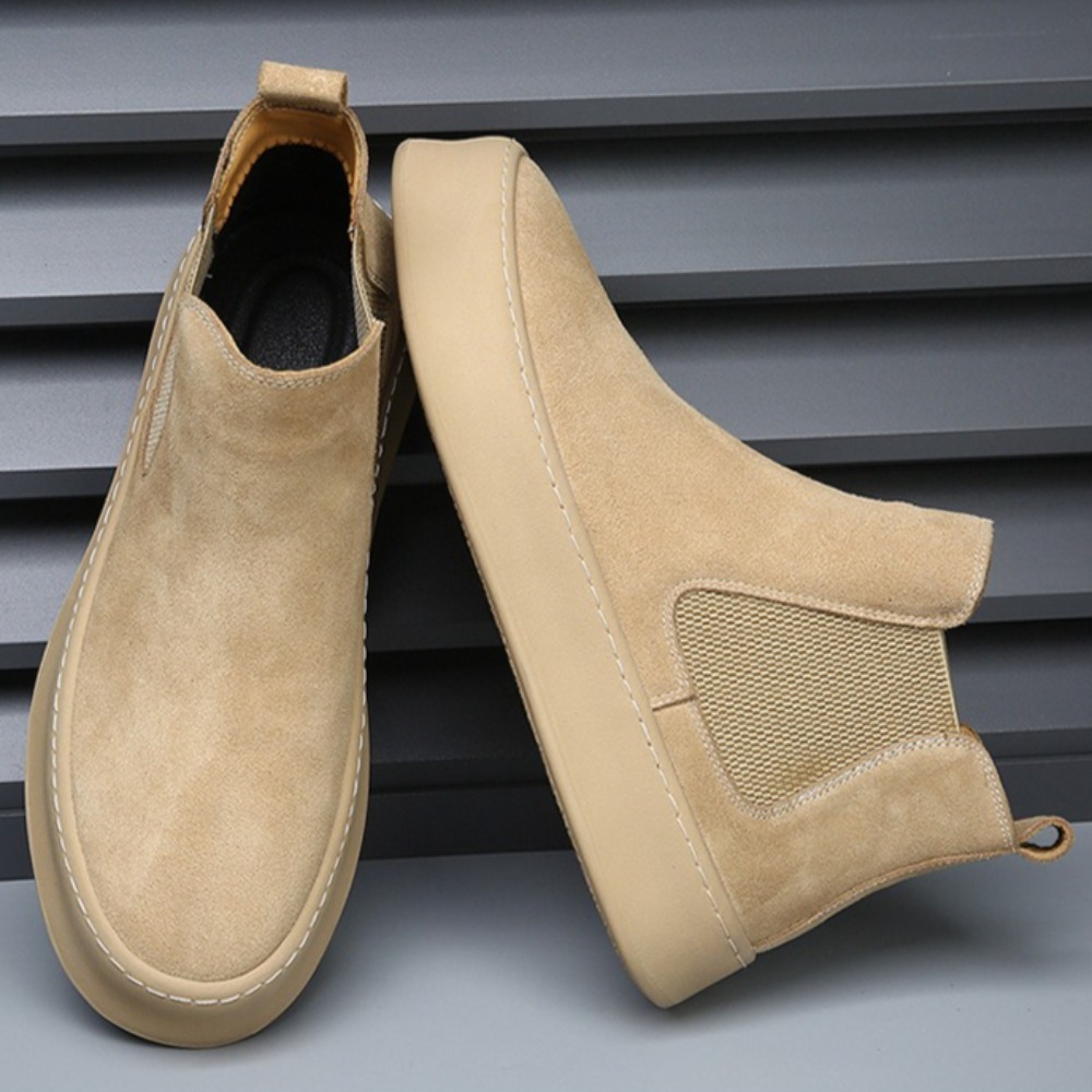 Leather Chelsea Boots for Man  - Sewing Fleece review and price