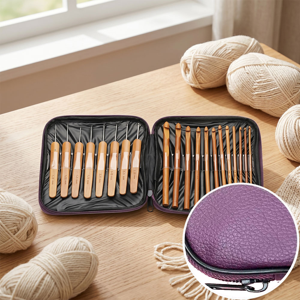 74pcs Bamboo Crochet Hooks Set - Sewing Necessities review and price