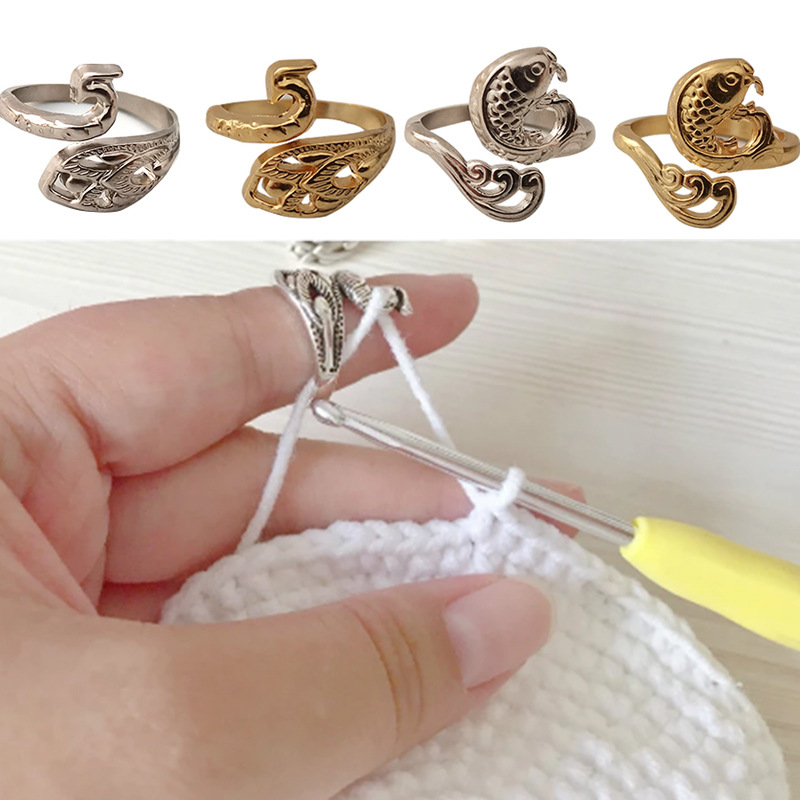 Ring Knitting Loop Crochet Too - Sewing Thimble Metal review and price