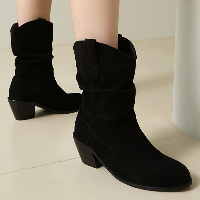 Pleated Ankle Boots for Women  - Sewing Fleece review and price