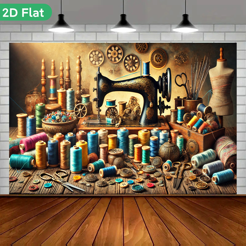 Vintage Retro Sewing Atelier W - Sewing Textile Art review and price