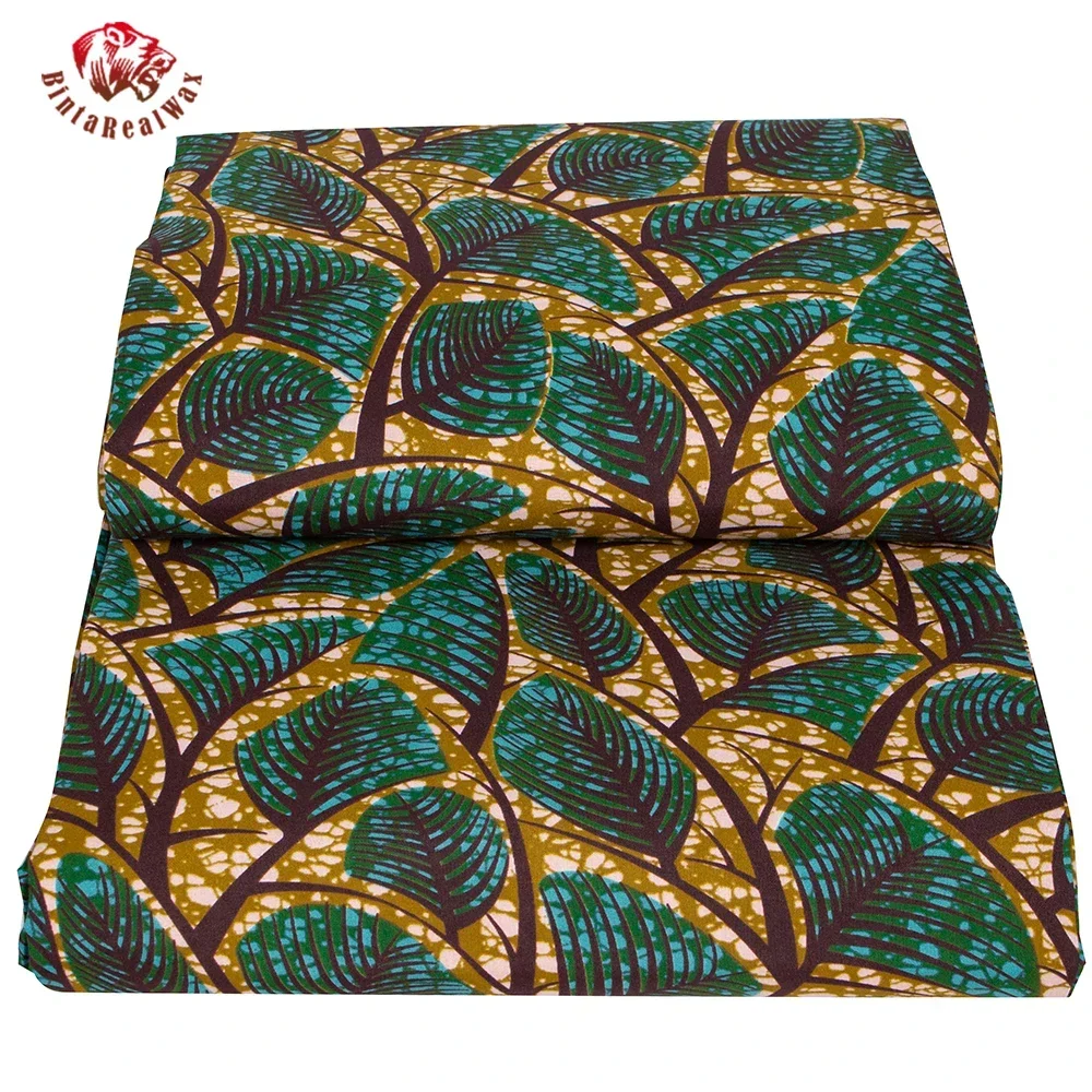 Ankara African Print Leaf Patt - Sewing Batik Fabric review and price