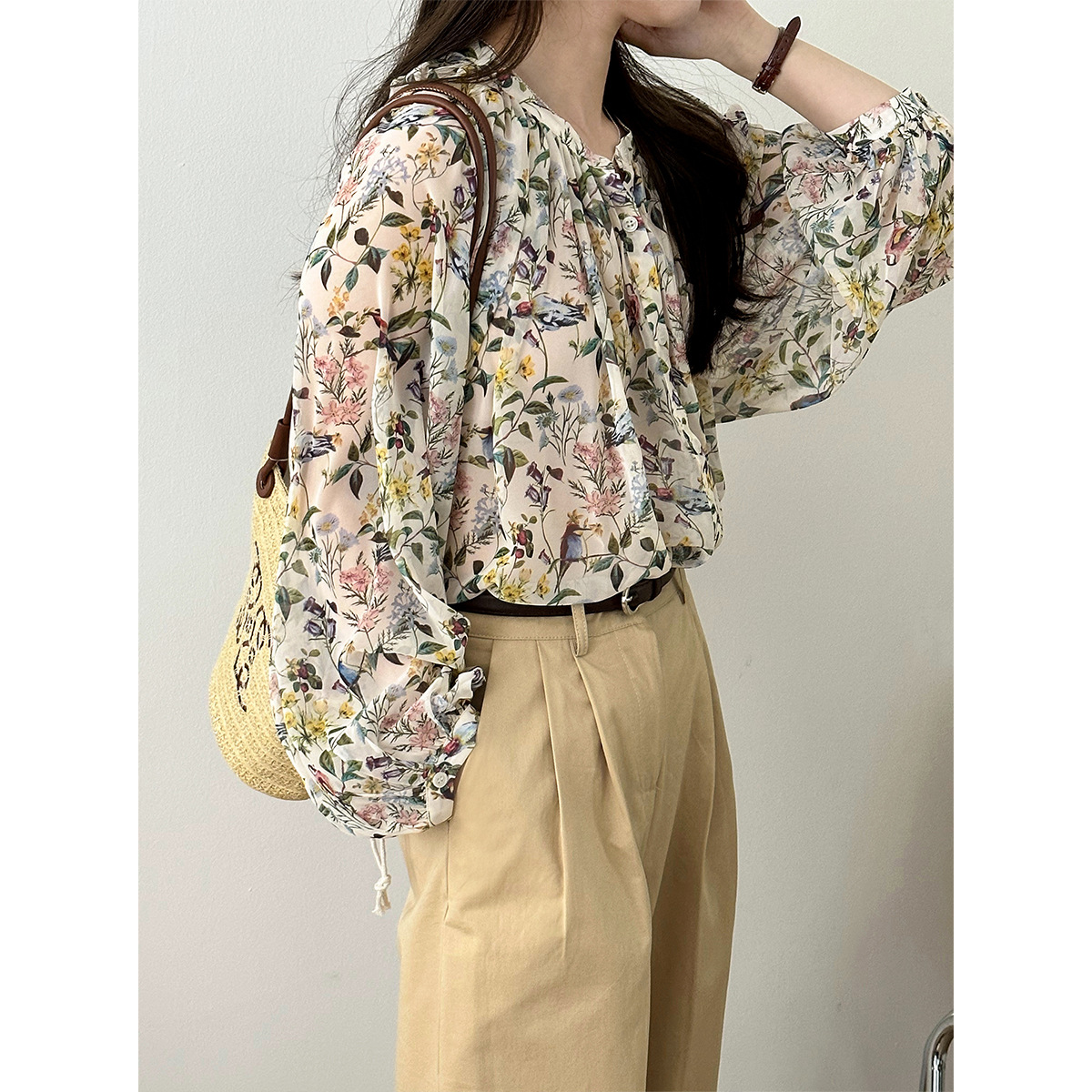 2025 Women Spring Flower Print - Sewing V review and price
