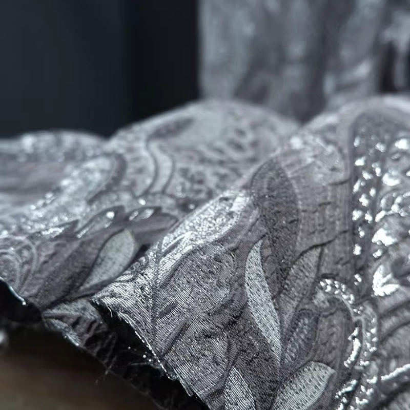 Gray Court Style Shiny Jacquar - Textile And Sewing Materials review and price