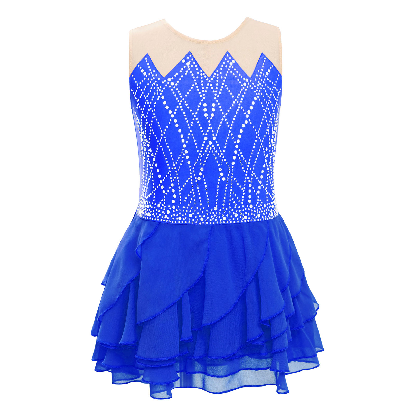 Girls Mesh Figure Skating Dres - Sewing Vest review and price