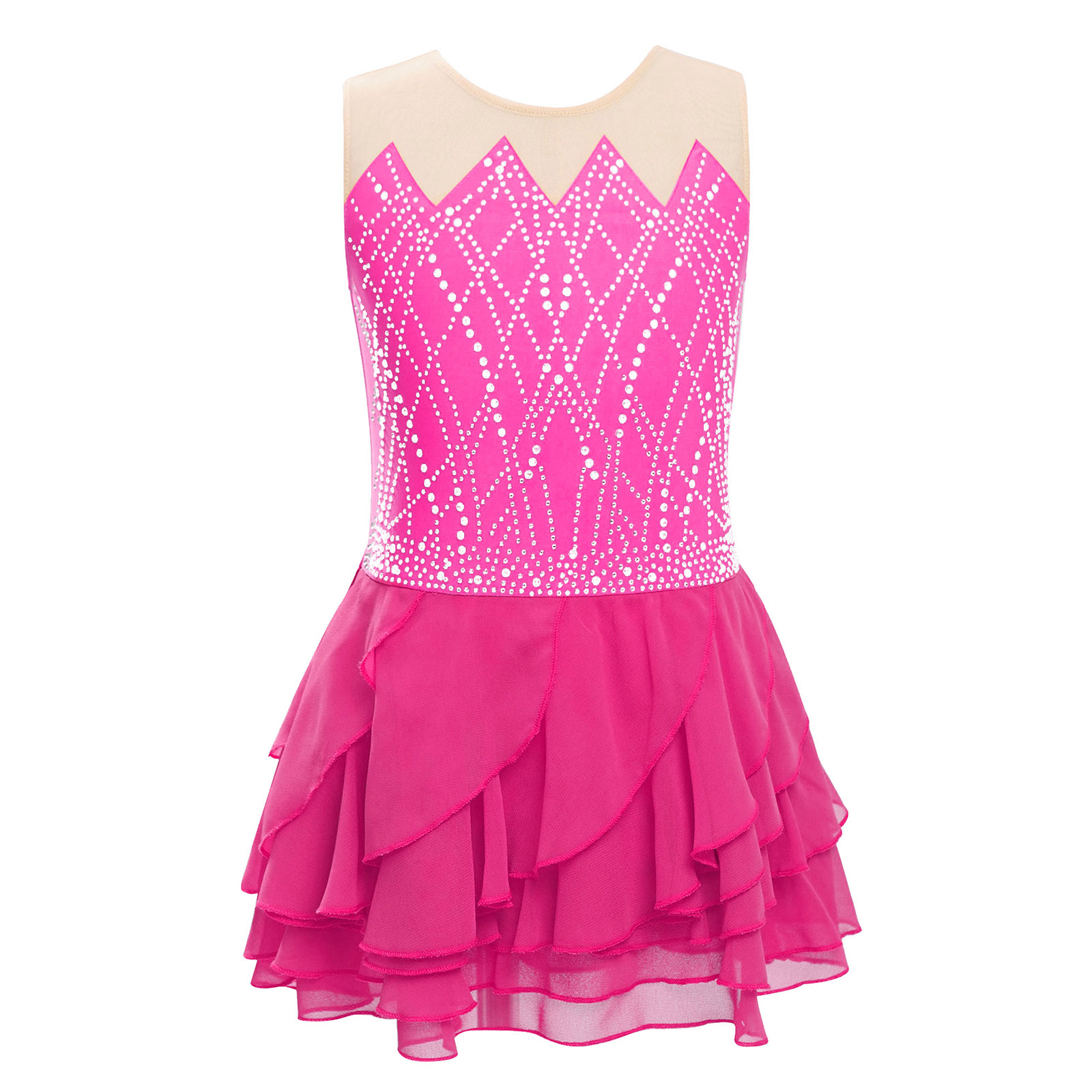 Girls Mesh Figure Skating Dres - Sewing Vest review and price