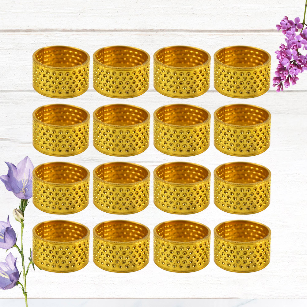 100pcs Metal Thimble Ring Adju - Sewing Thimble Metal review and price