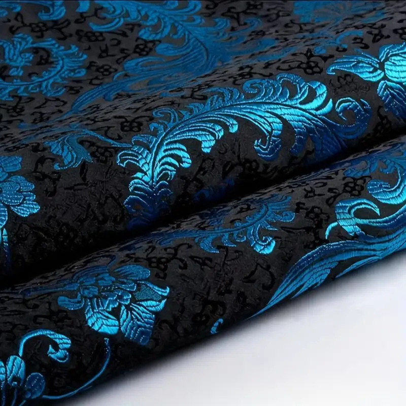 3D Blue Phoenix Tail Brocade F - Sewing Fabric review and price