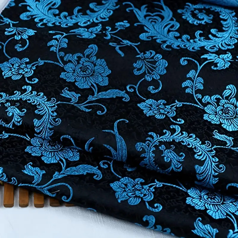 3D Blue Phoenix Tail Brocade F - Sewing Fabric review and price