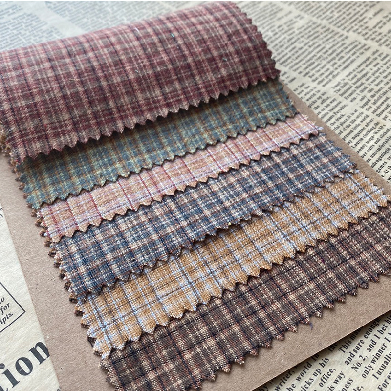 Cotton Plaid Fabric 100x145cm  - Vintage Sewing Textile review and price