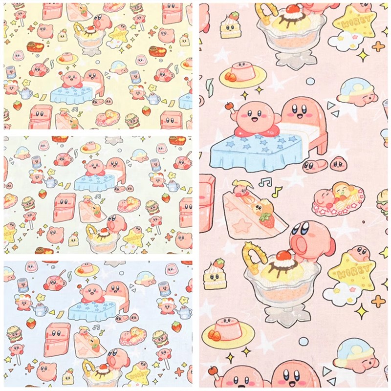 Cartoon Kirby 100 Cotton Fabri - Textile And Sewing Materials review and price