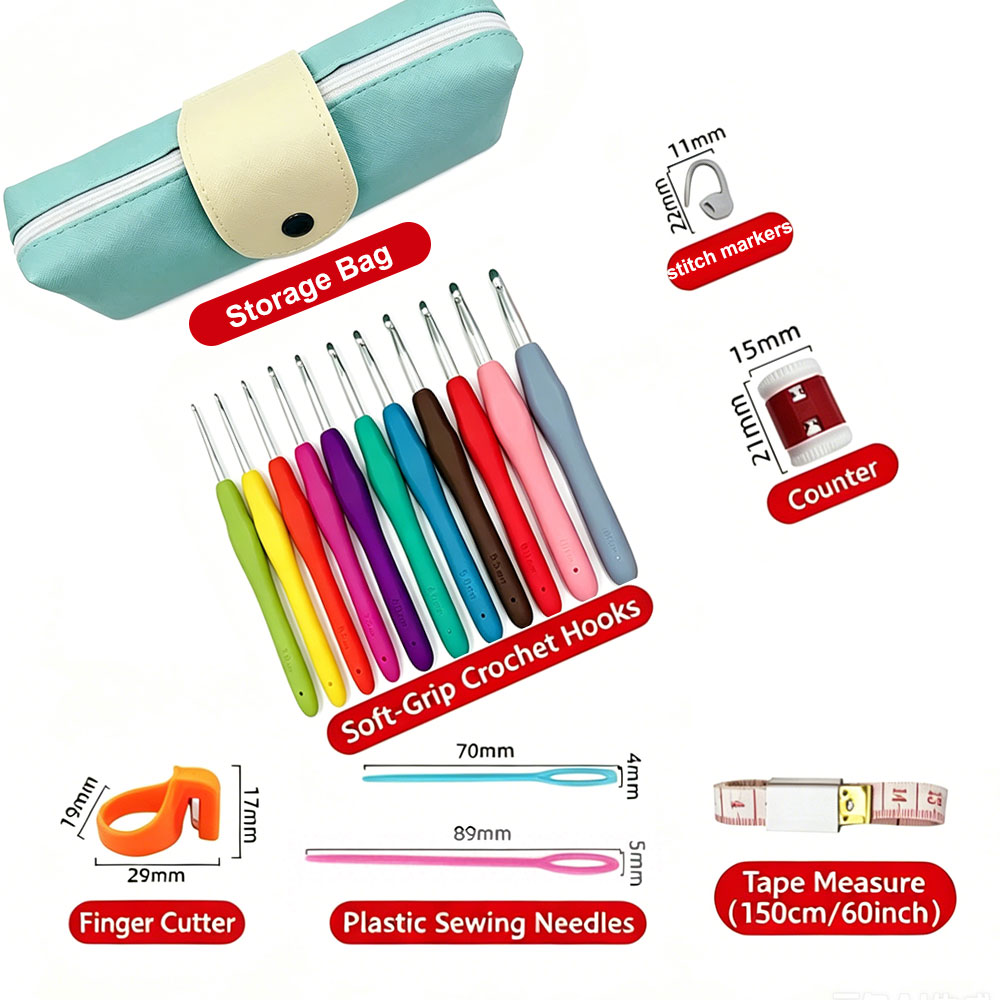 37pcs Crochet Hooks Kits with  - Sewing Necessities review and price
